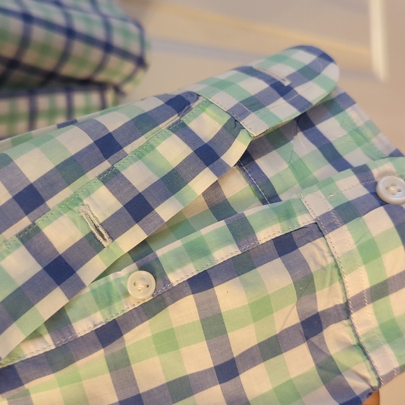 J. Crew Casual Plaid Shirt in Green and Blue - Picture 4 of 4